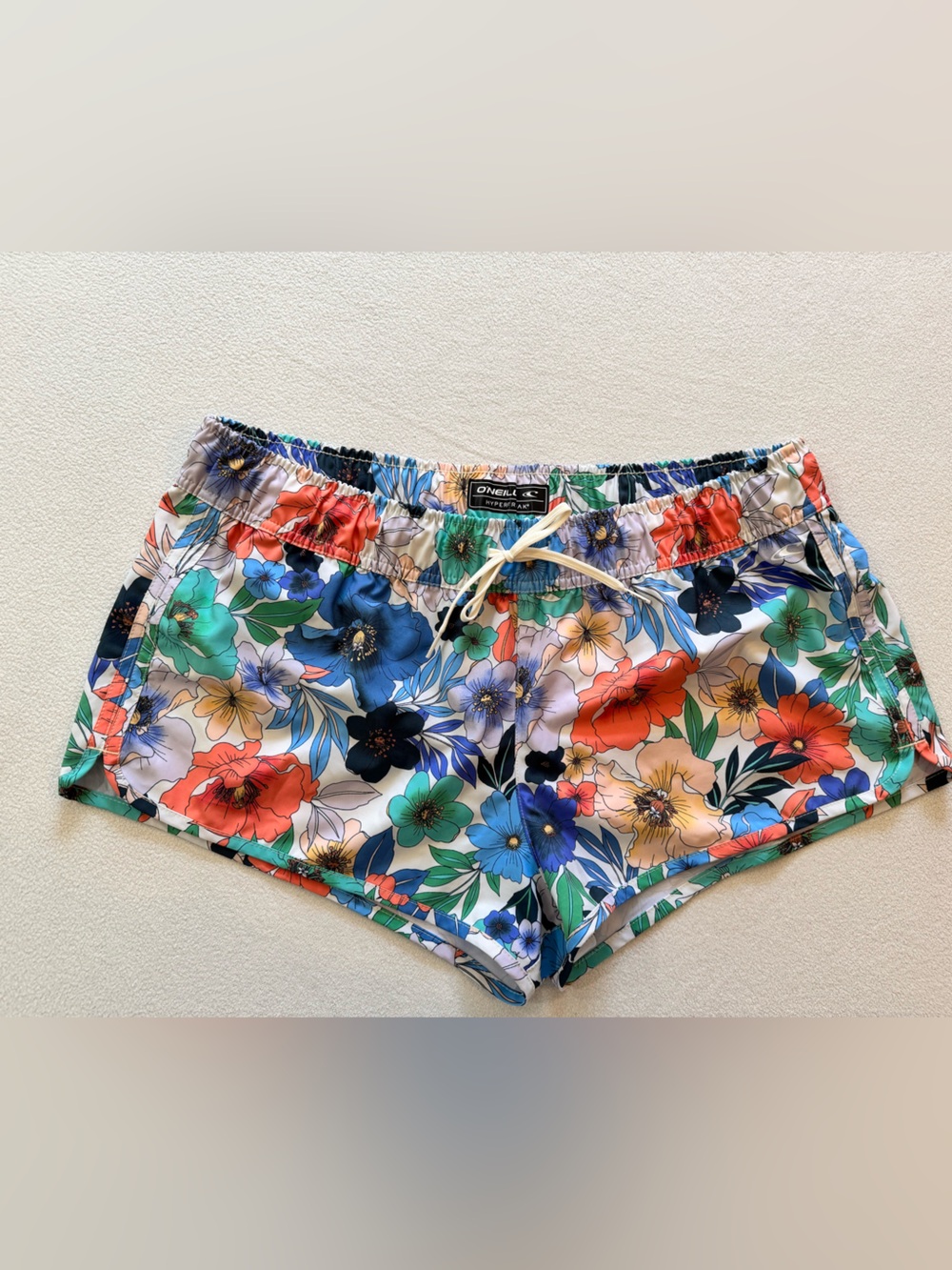 O'Neill Tropical Floral Swim Trunks and or Cover Up Teal, Coral, Yellow, Blue XL